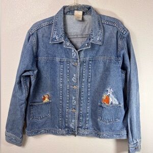 Vintage Disney Lady & the Tramp Embroidered Denim Jacket – Size Medium Y2K